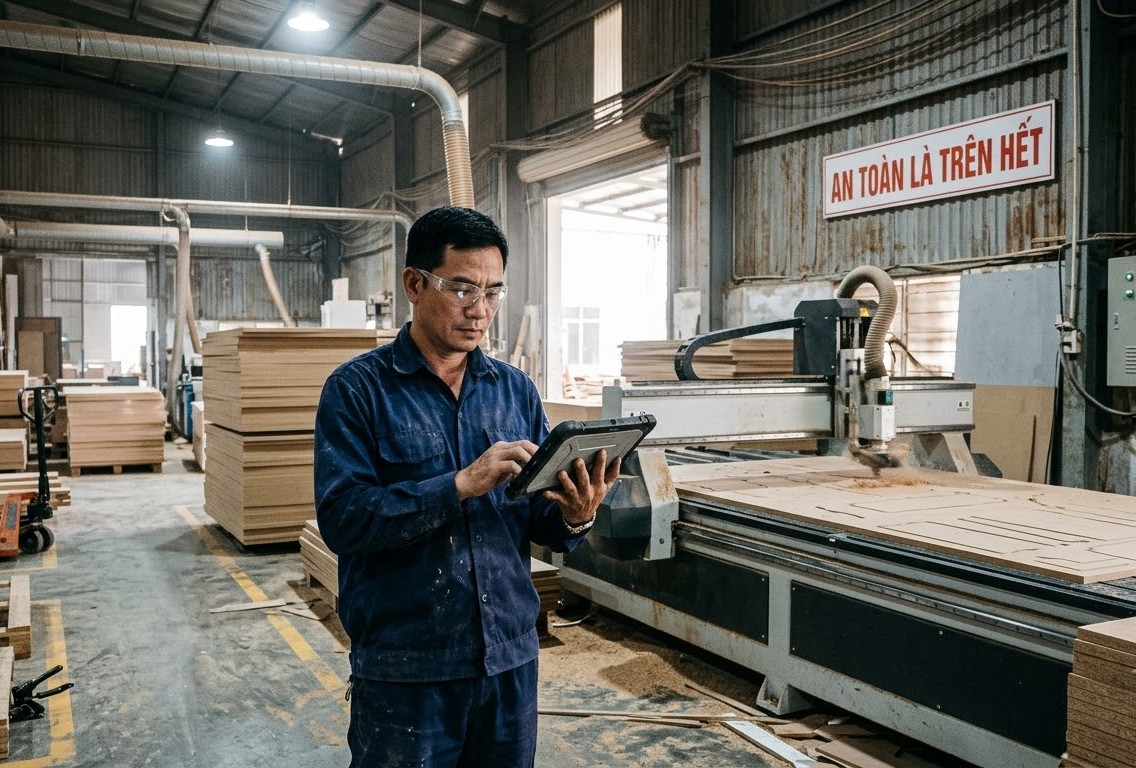 tính công suất điện máy khoan và tối ưu giá điện 3 pha sản xuất cho xưởng gỗ