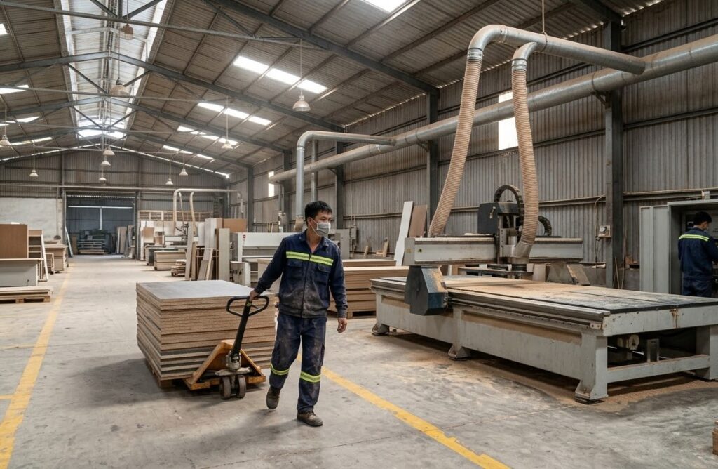 Khoảng cách an toàn tiêu chuẩn nền móng máy CNC