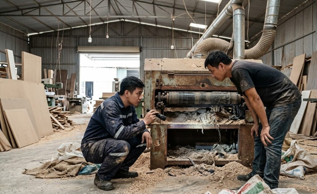 Nguy cơ tích tụ bụi và cháy nổ ở máy chà nhám thùng cũ